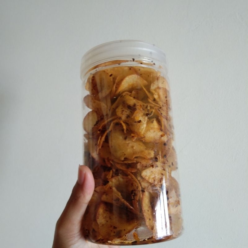 

COD keripik singkong balado kemasan botol 1000ml makanan ringan # cemilan # Snack #jajanan