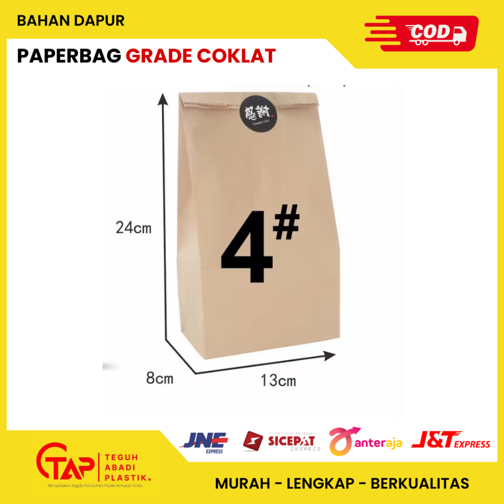 

Paper bag Grade Coklat 13x8x22,5cm