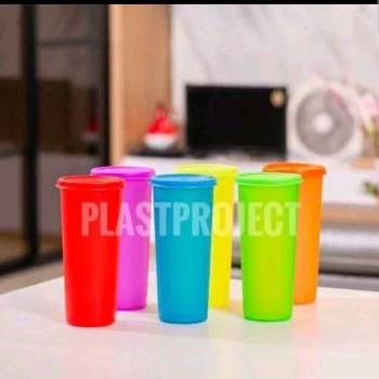 Gelas Plastik Tutup 475ml/ Souvenir Tumbler Plastik/Gelas Air minum/ Souvenir/Gelas Tumblr/