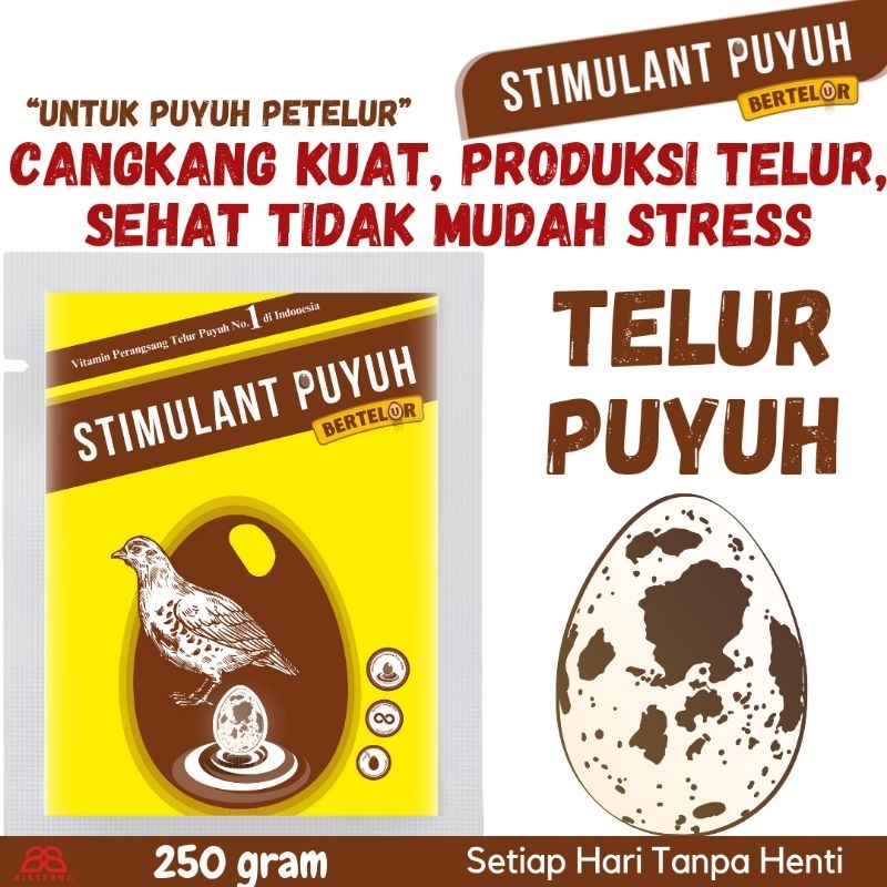 STIMULANT PUYUH PETELUR Vitamin meningkatkan produksi telur puyuh lebih maksimal dan dapat membuat c