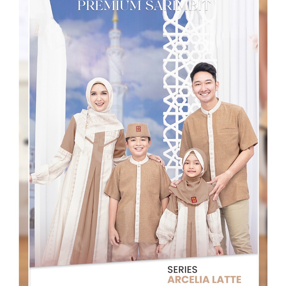 Model Menarik  Sarimbit Keluarga 224 Lebaran Series Arcelia Latte By Keke  Sarimbit 224 Terbaru  Baj