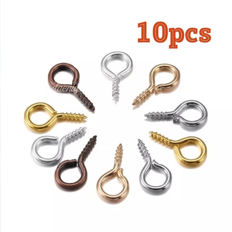 10pcs Paku ulir eyepin craft