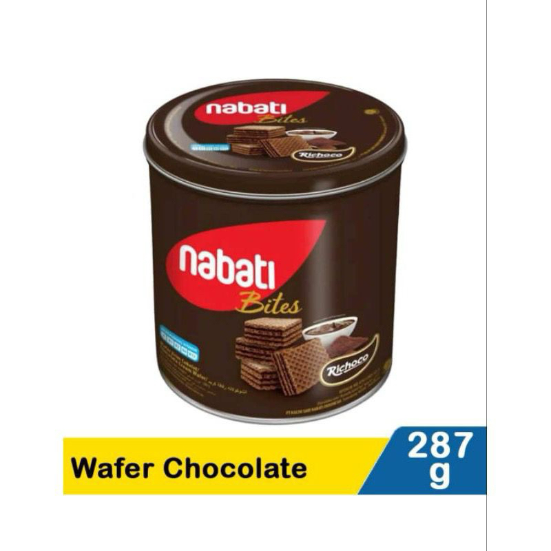 

wafer NABATI bites KALENG 280gr rasa coklat