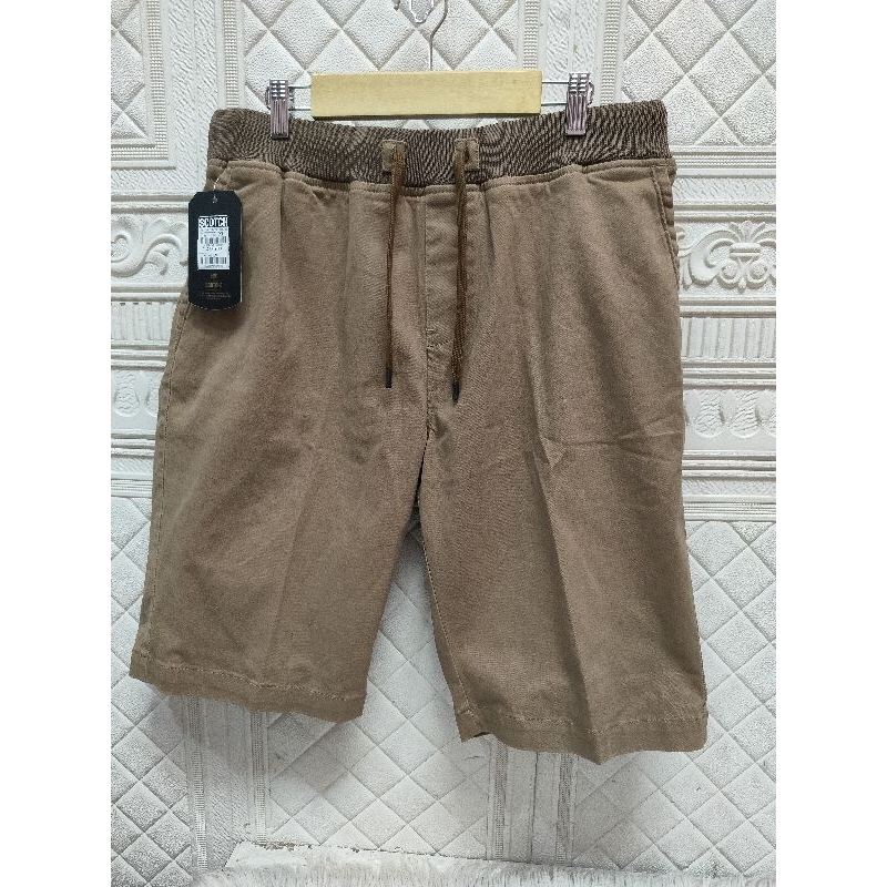 Celana Pendek Pinggang Karet SCOTCH&CO - Coklat- size XL