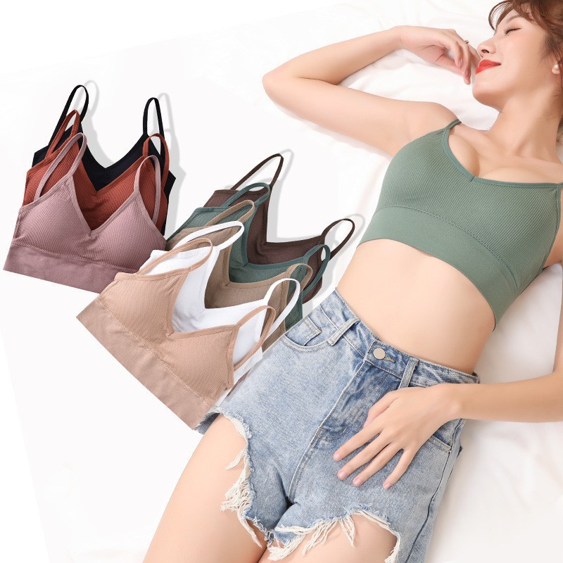 BRALETTE U BACK lowback pendek cup gym fashion bra tanpa kawat pakaian dalam dalaman crop  nyaman me