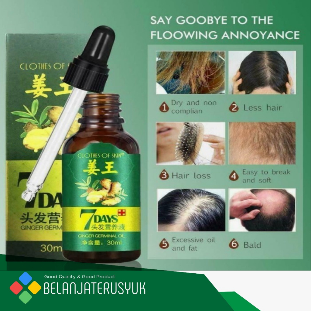 Serum Rambut 7 Days King Of Ginger Grow Hair Serum 30ml Original