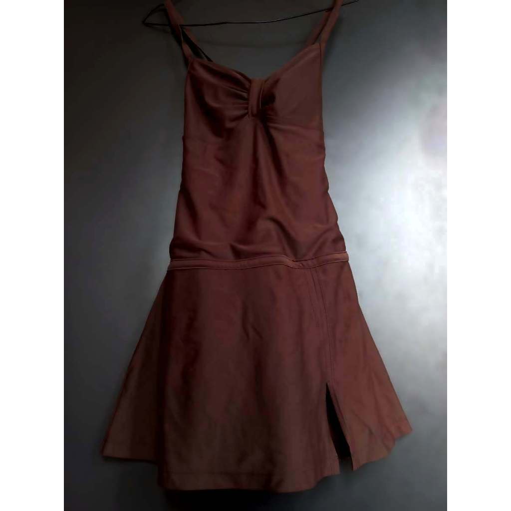 SALE CUCI GUDANG- Baju Renang Rok Premium Opelon Cross Back Busa Dada Big Size L Dress Terusan Cokla