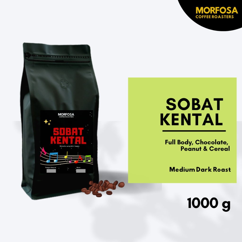 

MORFOSA COFFEE Biji Kopi Bubuk Robusta Sobat Kental Coffee Powder 1Kg
