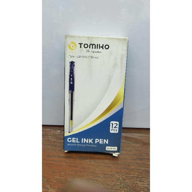 

pulpen gel tomiko 0.5mm biru /12pcs