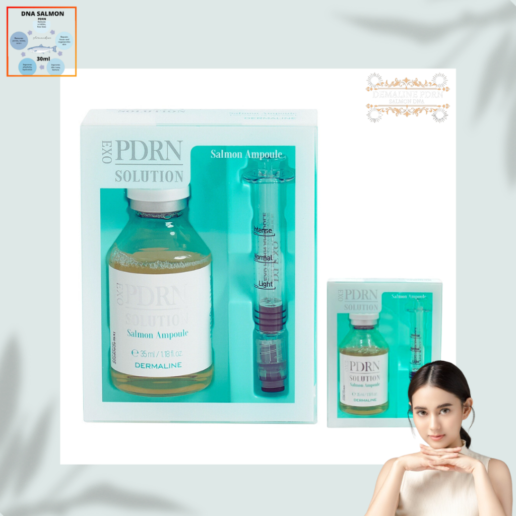 DERMALINE PDRN SALMON AMPOULE Cica Acne Serum Original Essence Whitening Skin Booster 35ml