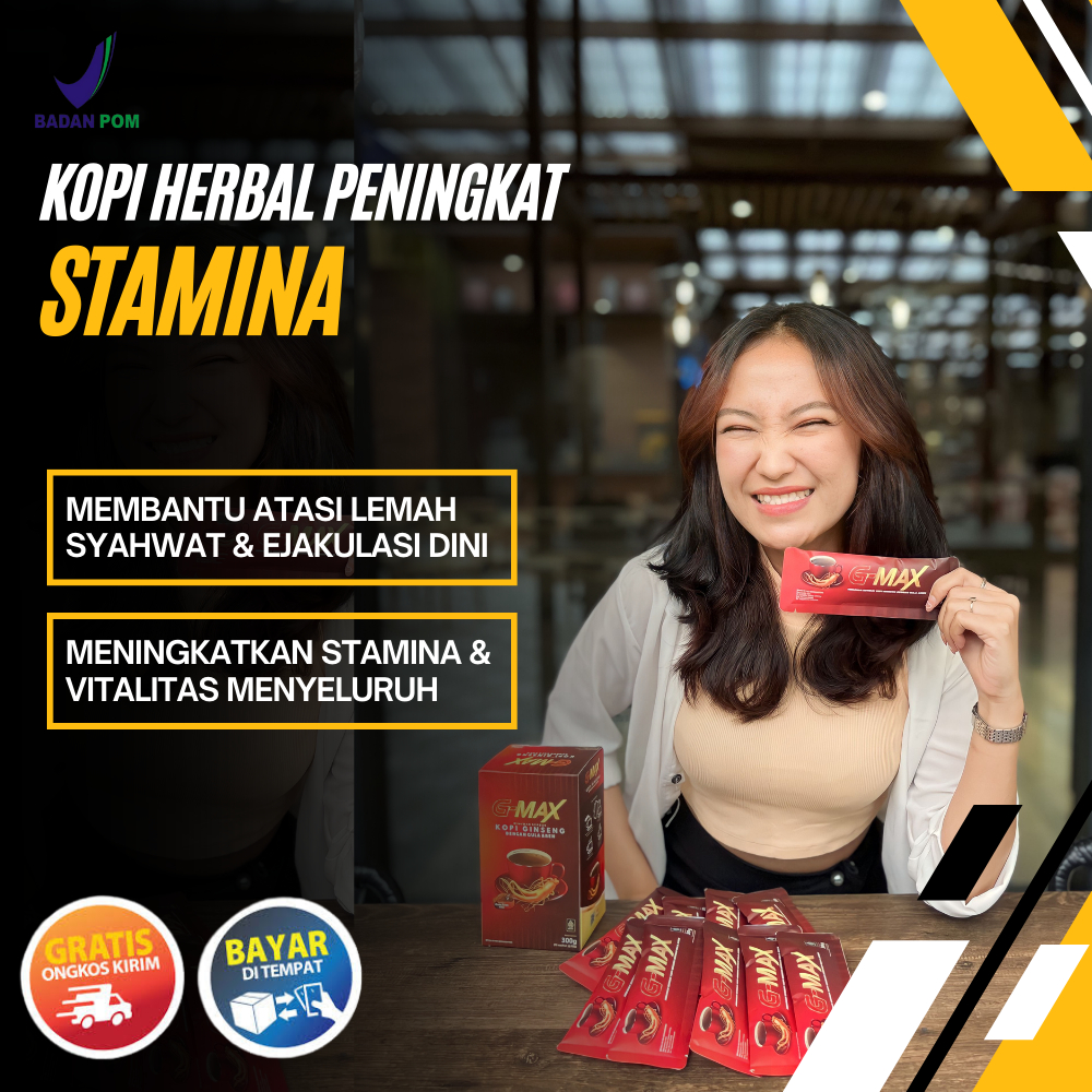 

[ Minuman Stamian Pria ] Kopi Penambah Stamina Pria Dewasa - Gmax Kopi Kuat Pria Tahan Lama