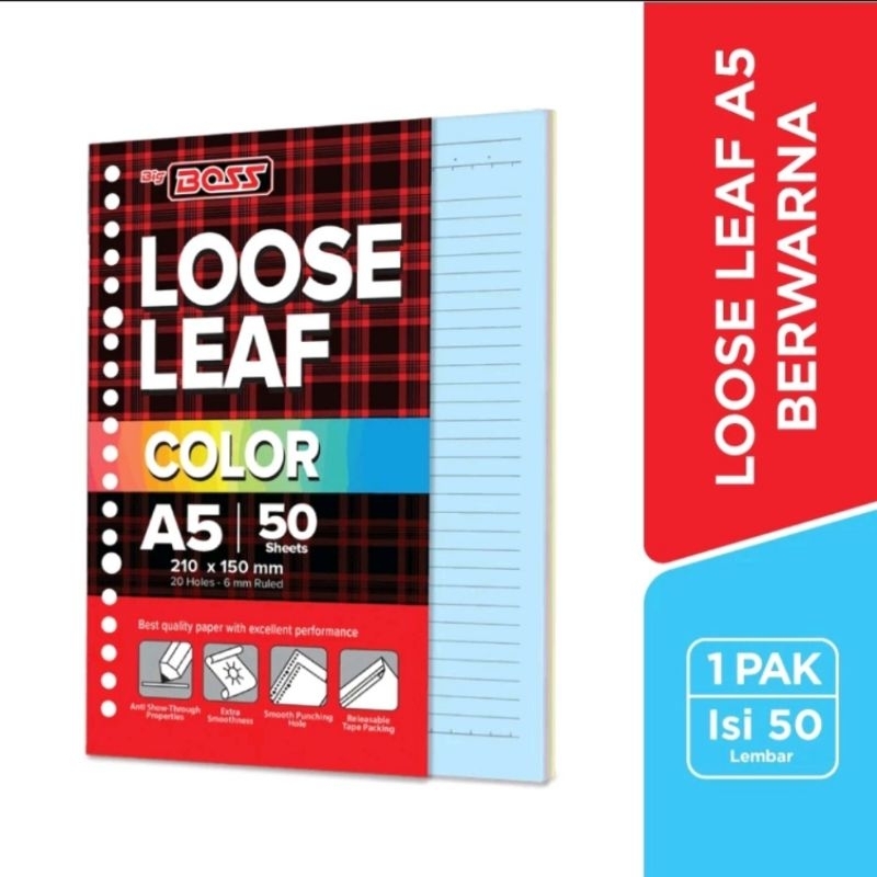 

Loose Leaf / Isi Binder A5 50 Rainbow Big Boss