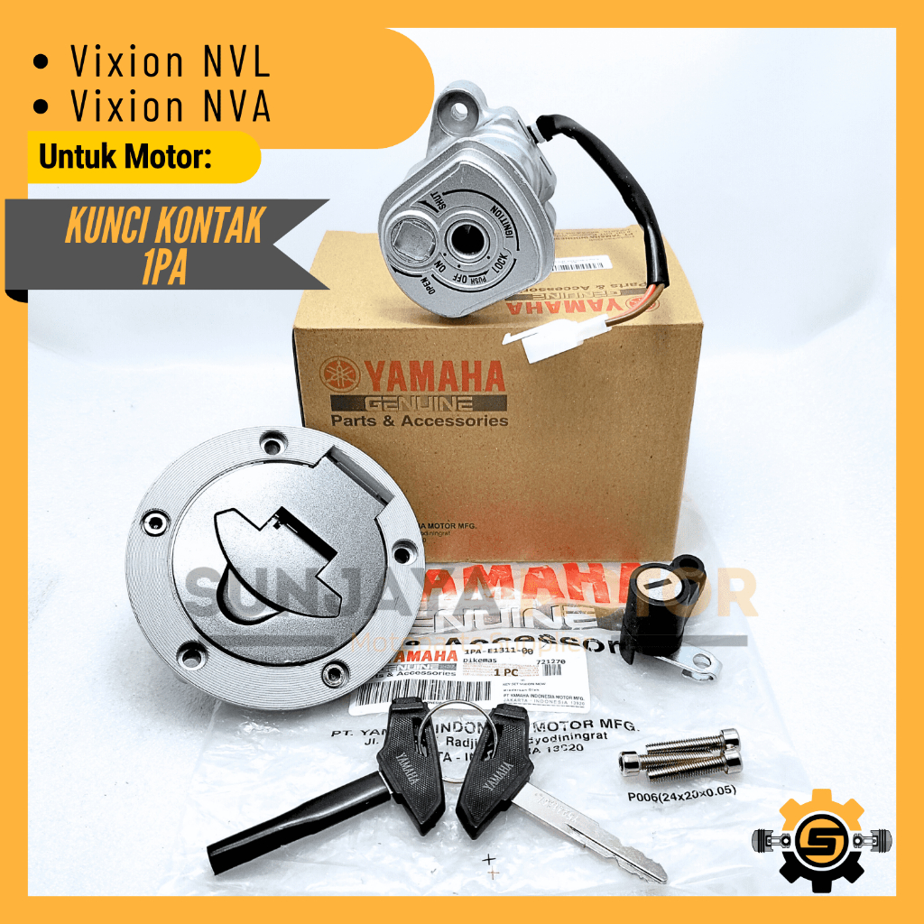 Kunci Kontak Set 1PA Keyset Original Yamaha Vixion New NVL Vixion NVA Kunci Motor 1 Set Key Set Konc