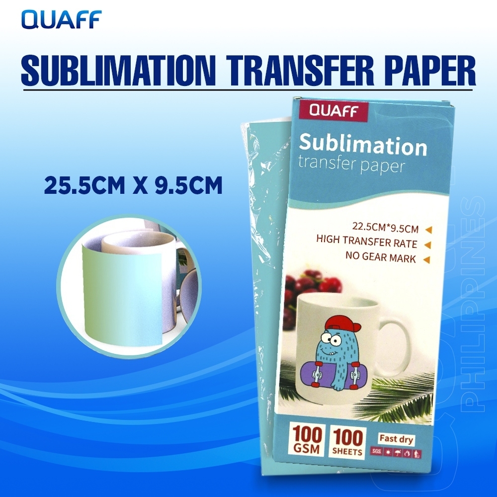 

QUAFF Sublimation Mug Paper (100pcs/wrap) Transfer paper for Mug Paper for Mug Heatpress 22.5cm*9.5cm