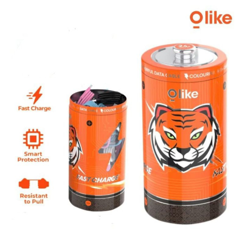 OLIKE KABEL DATA D304M MICRO/D304C TYPE-C/D034L LIGHTNING MINI 1 TOPLES ISI 30 PCS ORIGINAL DATA