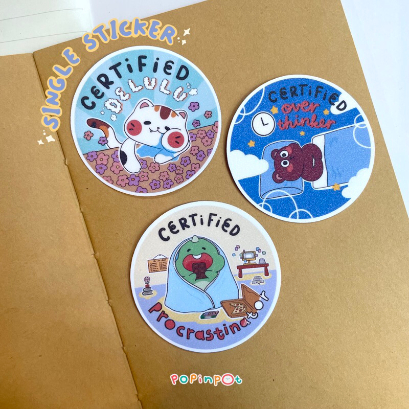 

POPINPOT - Single sticker (glitter) | Stiker dekorasi jurnal DIY | Stiker Aesthetic