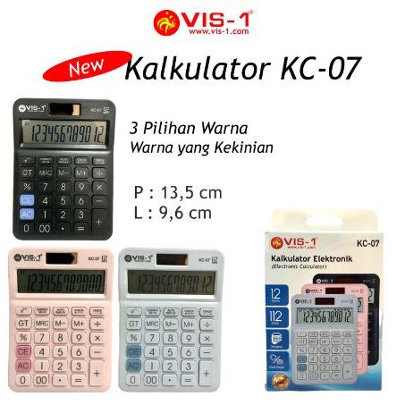 

Kalkulator 12 Digits KC-07 VIS-1 / Kalkulator Hitung