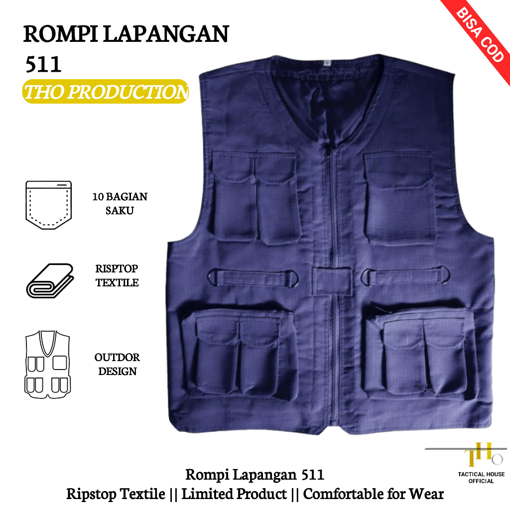 Rompi Caesar Unisex - Rompi Lapangan Kerja - Rompi 511 Tactical Outdor
