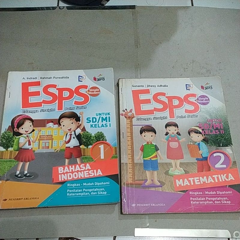 ESPS 1 BAHASA INDONESIA / MATEMATIKA UNTUK SD MI KELAS II K13 PENERBIT ERLANGGA