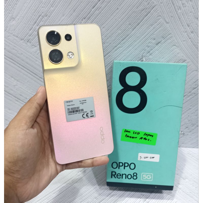 Oppo Reno 8 5G 8/256 GB Handphone Second Bekas