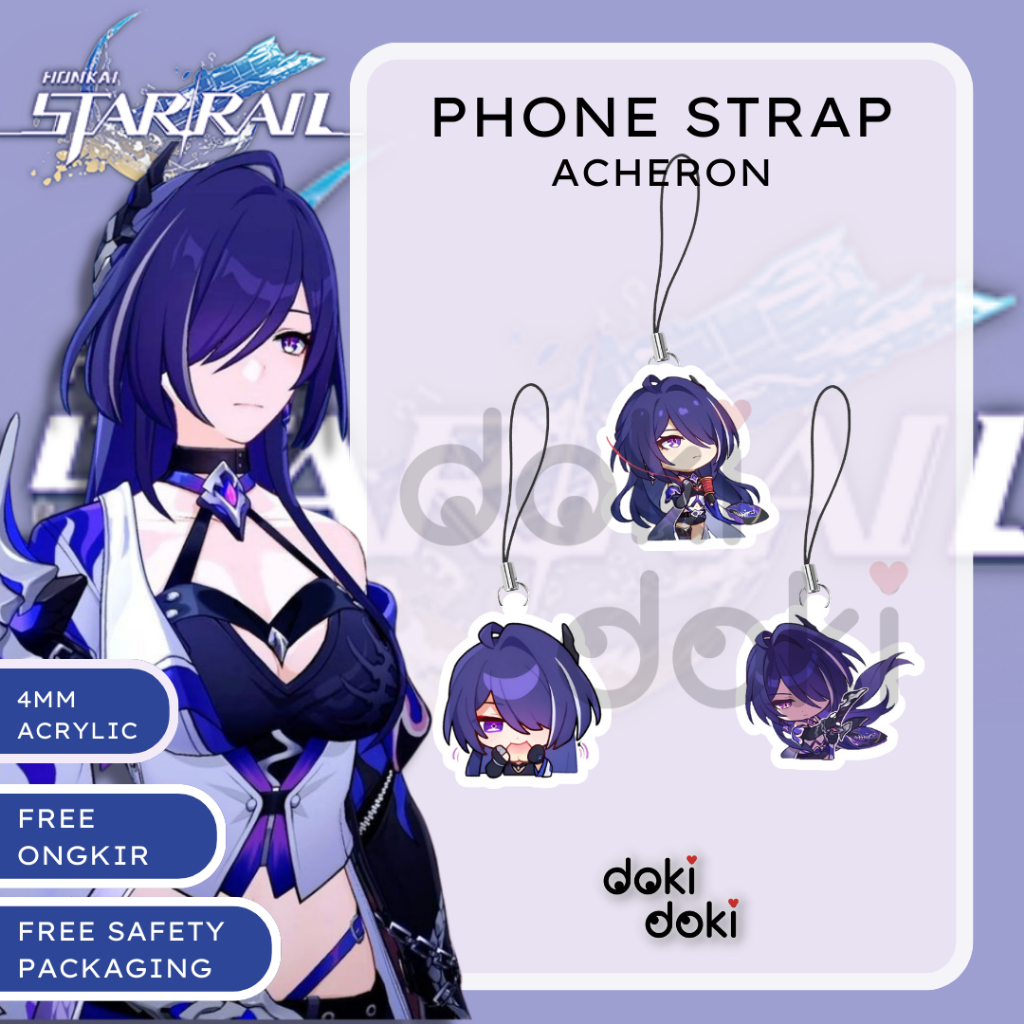 PHONE STRAP HP ACHERON HONKAI STAR RAIL
