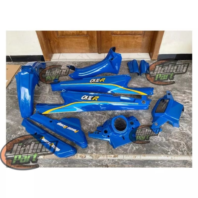 PAKET FULL BODY HALUS YAMAHA ALFA 1992 BIRU SET STRIPING