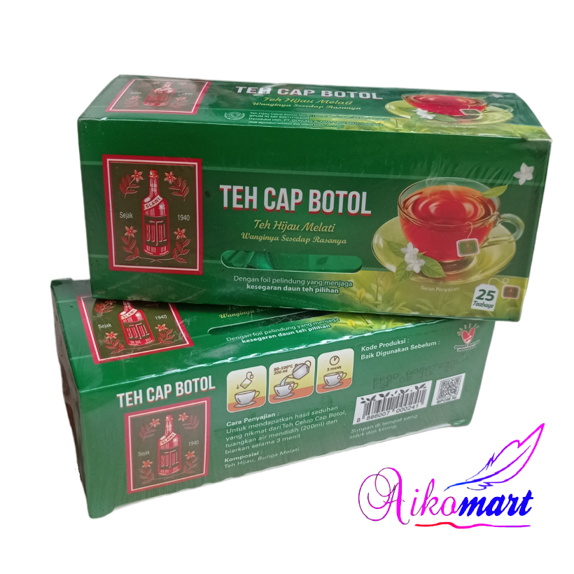 

Teh Cap Botol Celup Isi 25 teabags Teh Hijau Melati