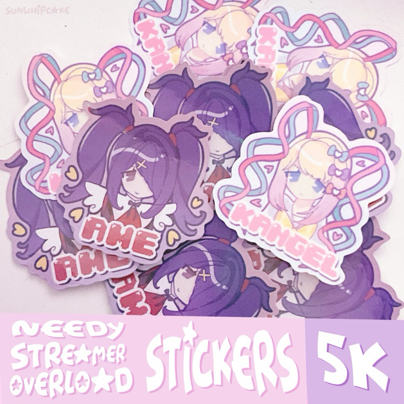 

needy streamer overload holographic stickers nso kangel ame