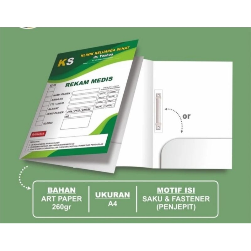 Primt Cetak Custom Map Rekam Medis, Sekolah, Rumah Sakit Ukuran A4 Murah, stop vc xmap