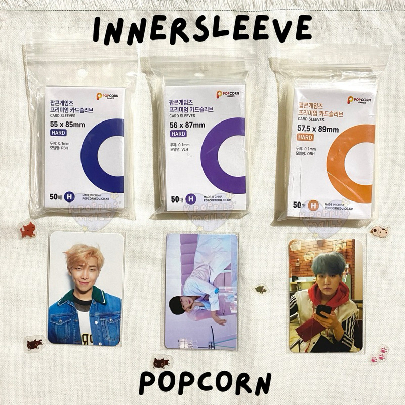 [Per 10 lembar] Innersleeve sleeve POPCORN Games untuk photocard/pc/mpc mini pc kpop