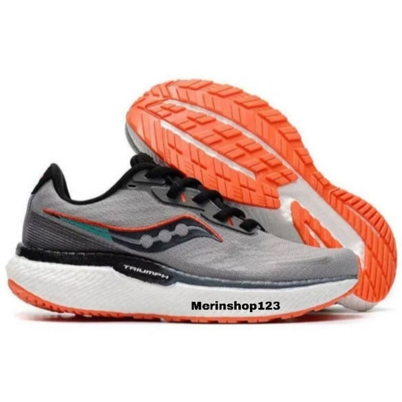 Sepatu Saucony Triumph 19 Grey High Premium Original