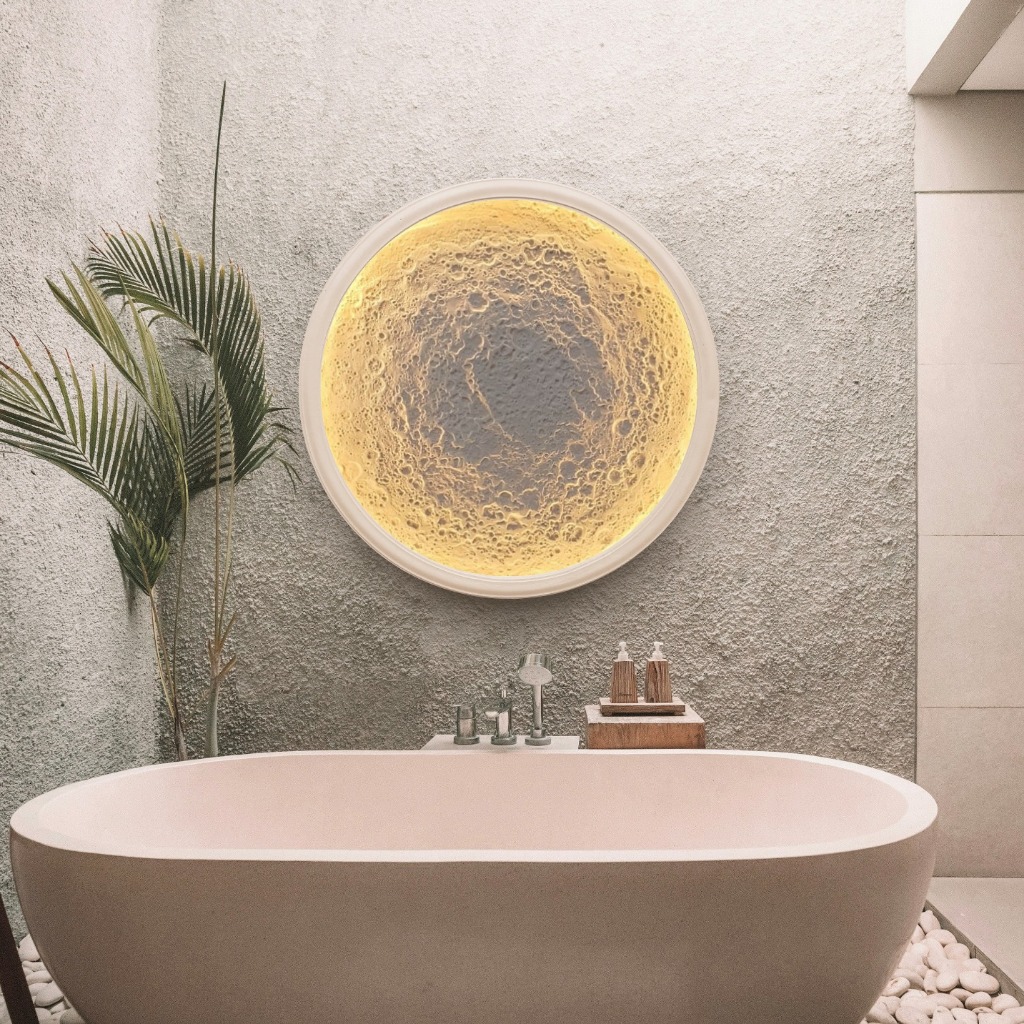 Hiasan Dinding Replika Bulan Aestetic Keren Viral Bulan tinggal colok, Lampu dekorasi lampu tidur