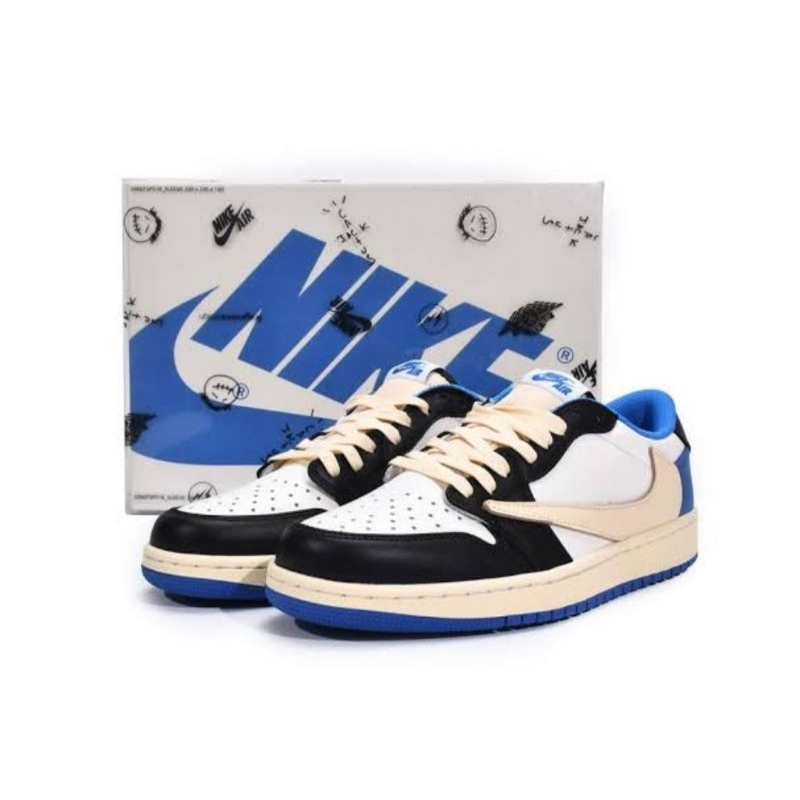 SEPATU NKE AIR JORDAN 1 LOW RETRO FRAGMENT DESIGN X TRAVIS SCOTT DM7866-140 ORIGINAL BNIB