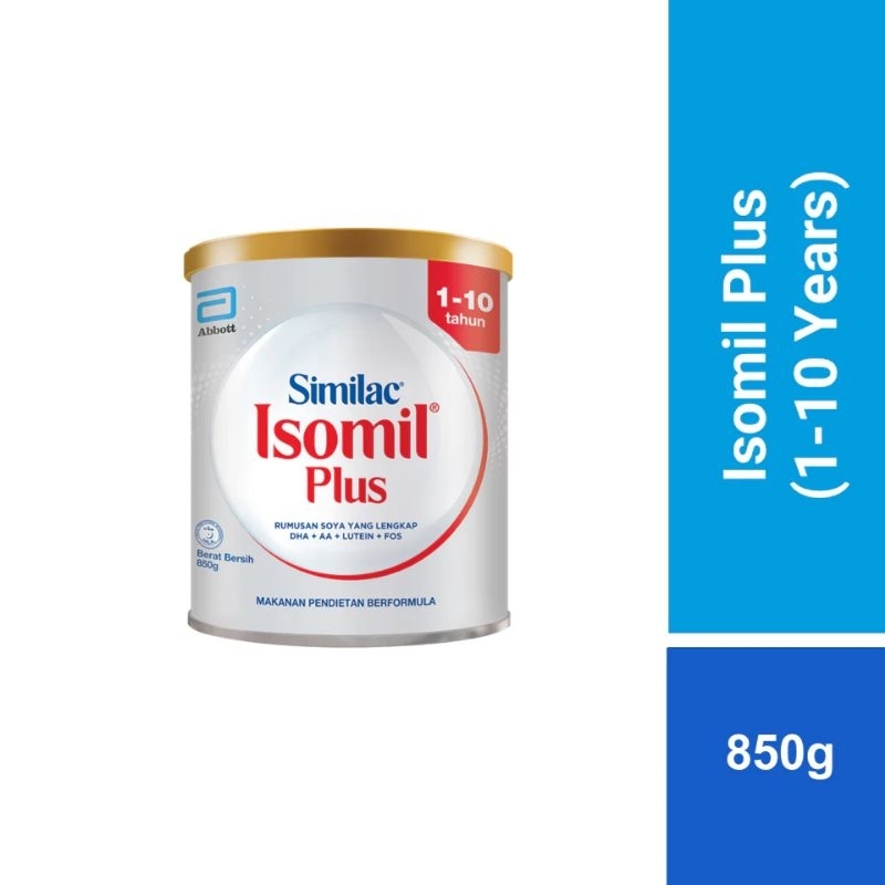 SIMILAC ISOMIL PLUS 1-10 TAHUN ISOMIL SOYA SUSU SOYA ORIGINAL 850 GRAM