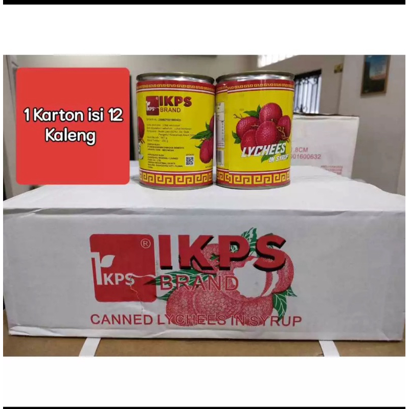 

IKPS Lychee Leci kaleng 1 dus isi 12 kaleng / 12 x 567gr