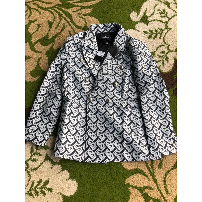 bimu monogram blazer buttonscarves benang jarum