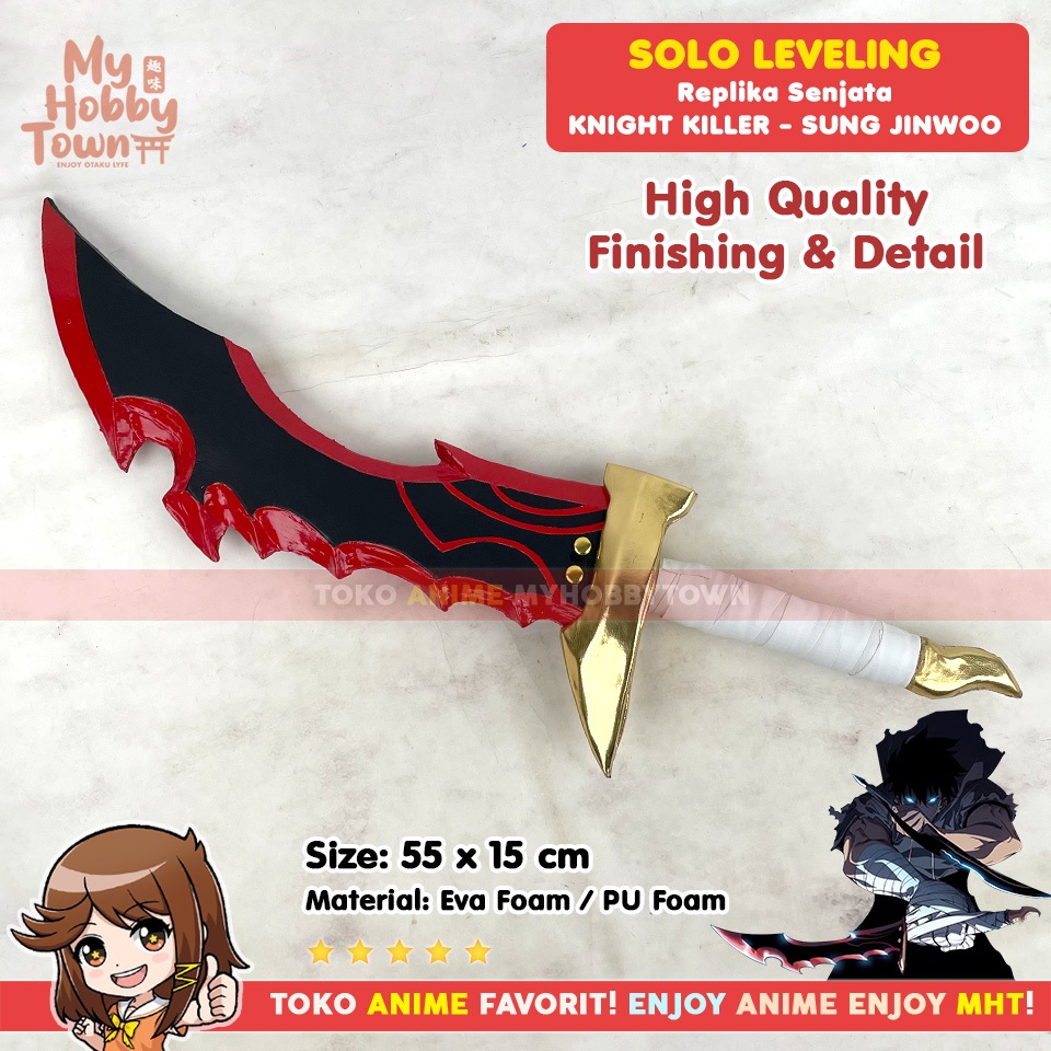 Replika Senjata Pisau Dagger Cosplay Sung Jinwoo Knight Killer Anime Manhwa Solo Leveling