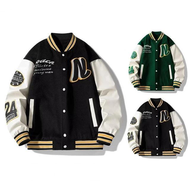 Jaket Varsity Anak Jaket Baseball Kancing Bahan Fleece COACH CLASSIC Hoodie Cewek Cowok Korean Style