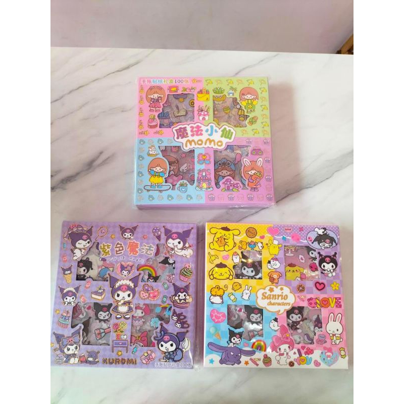 

STIKER BOX MOMO DAN STIKER BOX SANRIO ISI 100PCS