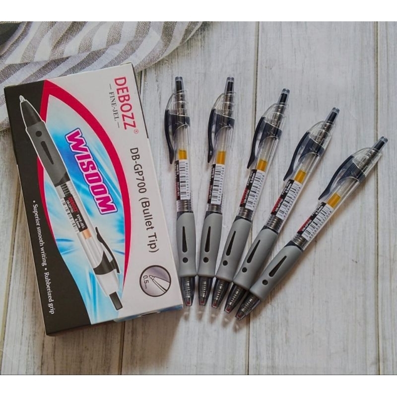 

(12PC) BULPOIN GEL DEBOZZ DB-GP700 WISHDOM 0.5 HITAM