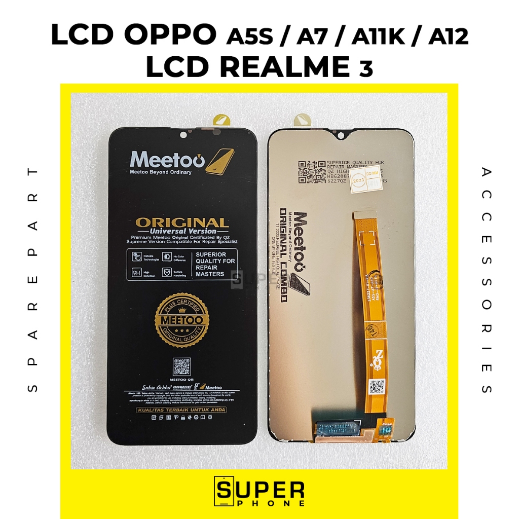 LCD Touchscreen OPPO A5S / A7 / A11K / A12 / REALME 3 Fullset Meetoo/Moshi