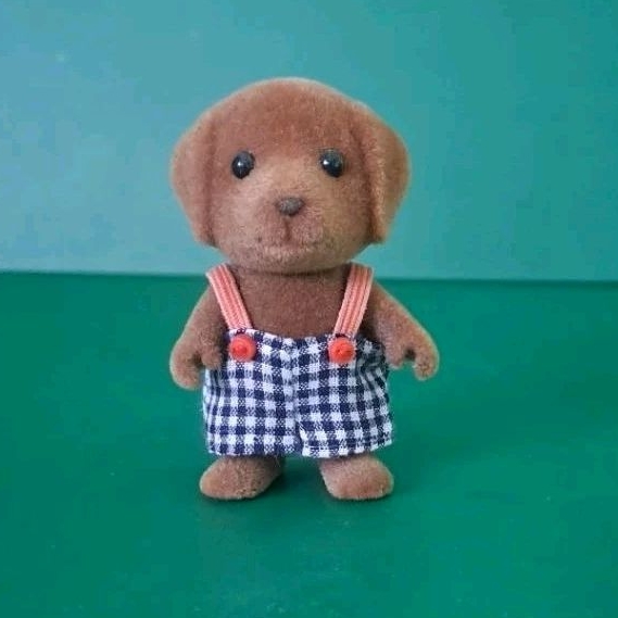 Sylvanian Families Chocolate Labrador Dog Brother : Abang Labrador Coklat (rare, handgrip, preloved)