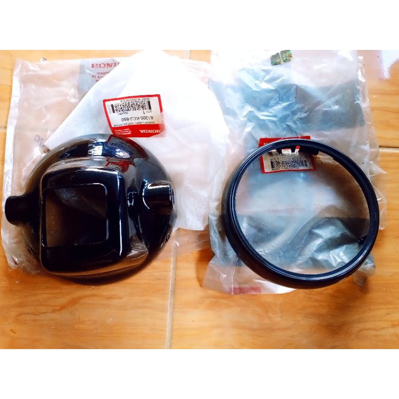 61300-KCJ-690 / 33101-KCT-691 Batok Lampu depan Tiger lawas Original Ring rim lampu depan Honda Tige