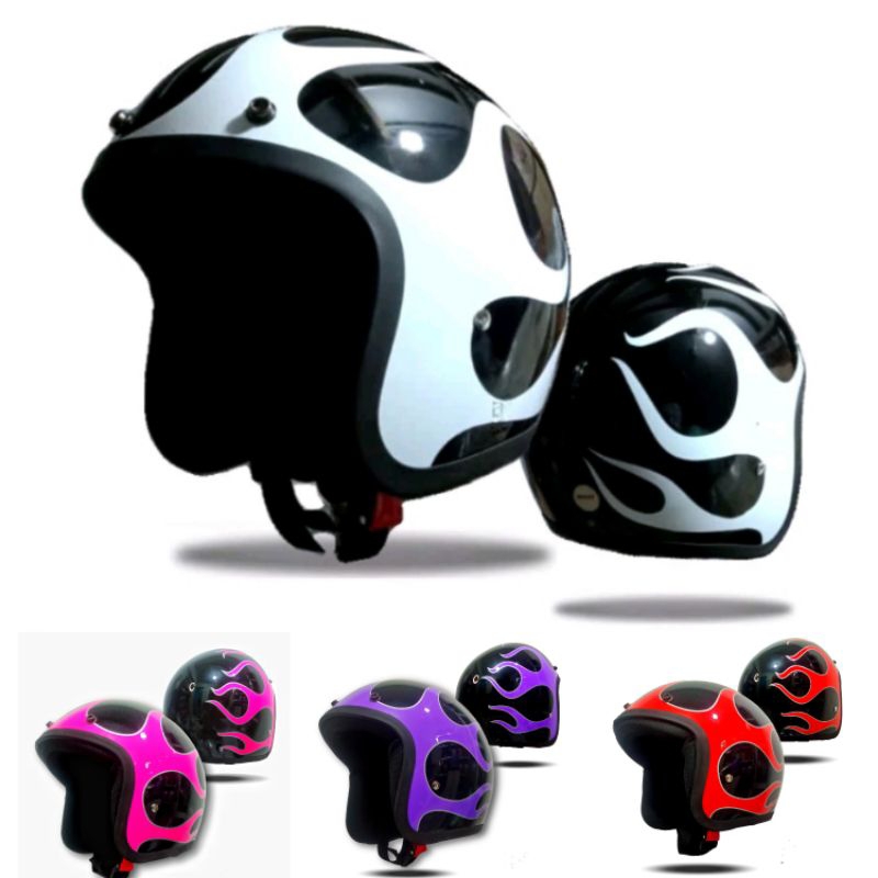 Helm Retro Api klasik