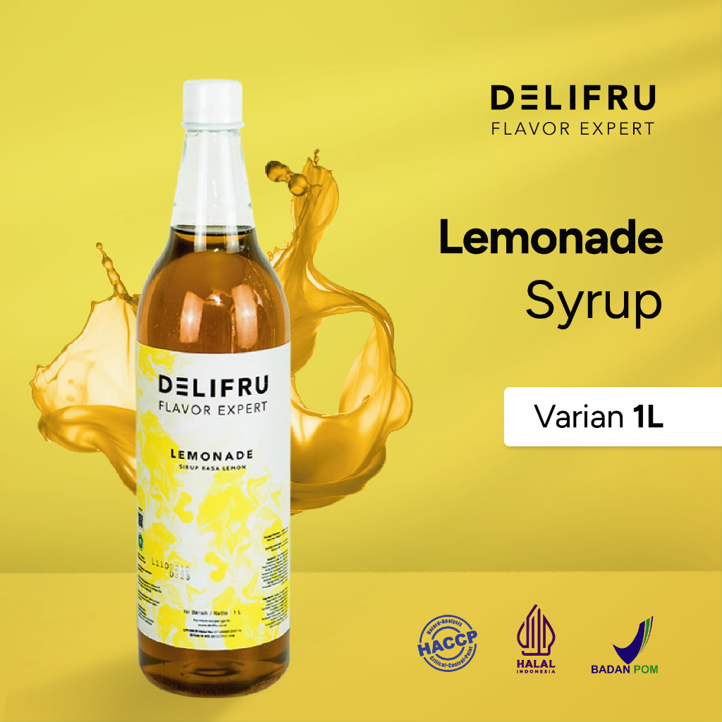 

Syrup Lemonade Delifru 1 Liter - Sirup Buah Lemon Premium