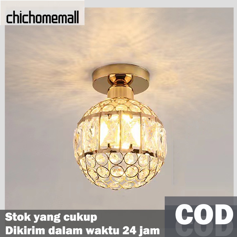 [COD]Lampu Plafon Kristal Vintage Minimalis / Lampu Lorong Kristal / Lampu Plafon Gantung Kristal Mi