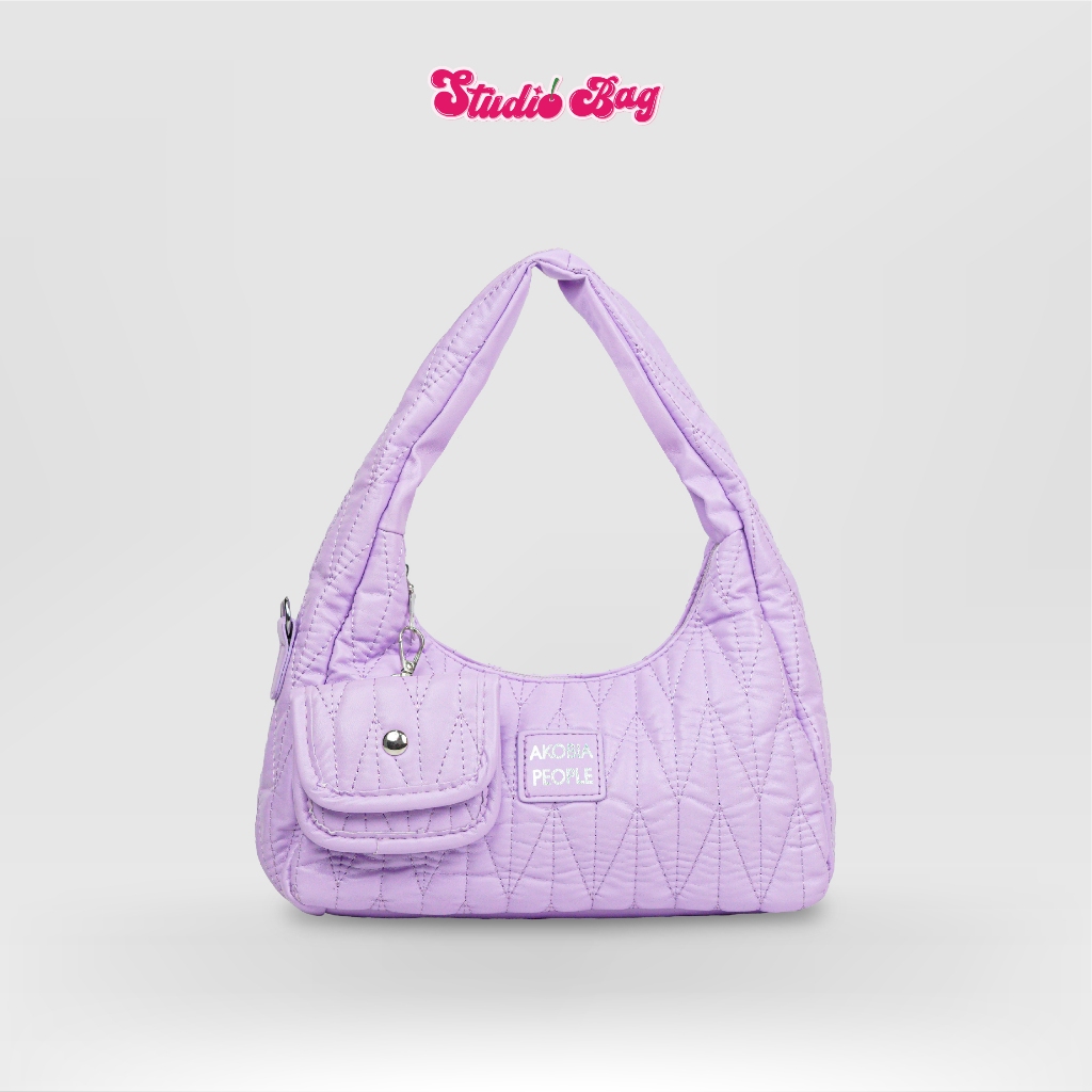 STUDIOBAG - KAMIYA Shoulder bag Handbag Tas Bahu Tangan PU Leather Resleting Underarm Free Dompet Ko