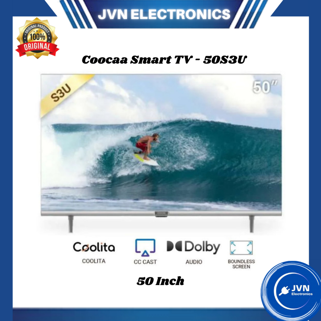 Coocaa 50 Inch Android Smart TV - 50S3U 4K UHD