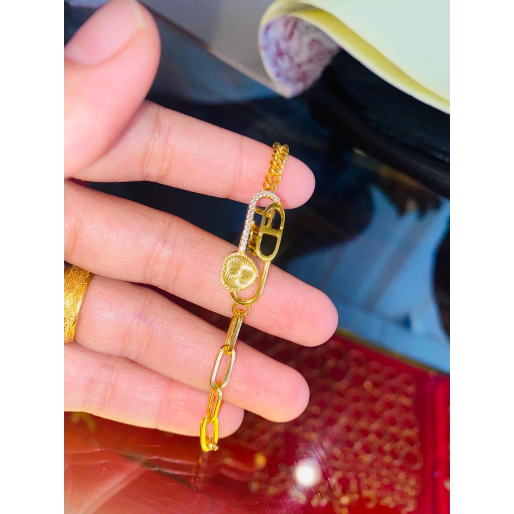 Gelang Emas ASLI 16K(karat) Cap 700 Model CD