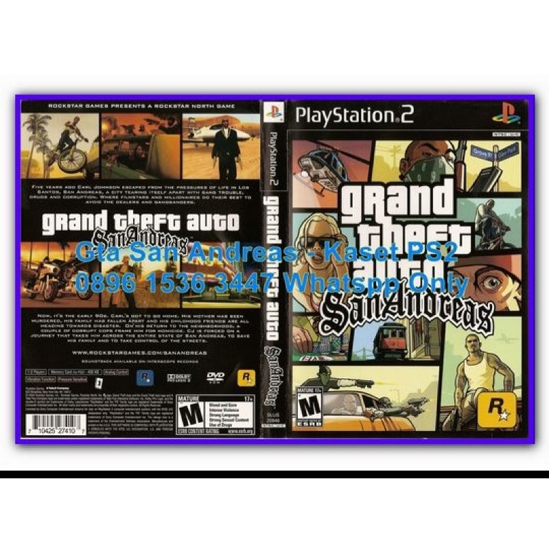 Gta San Andreas - Kaset Ps2